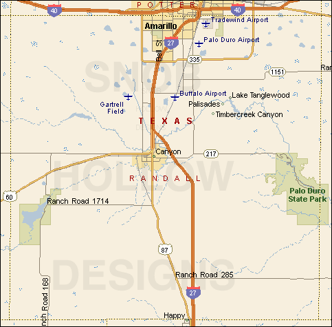 Canyon Tx Map 