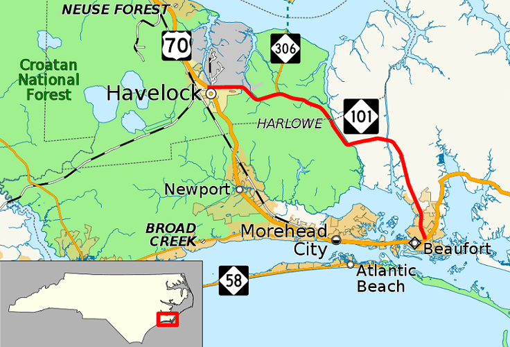 Newport Nc Map 
